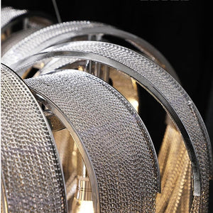 Alisa Luxury Aluminum Chain Tassel Chandelier - kimoylights