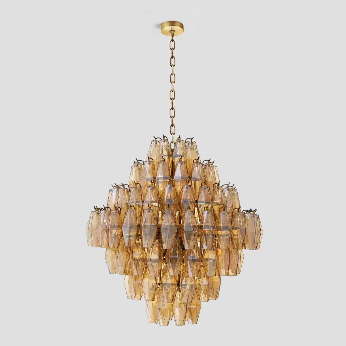 Merry Smoke Glass Large Chandelier