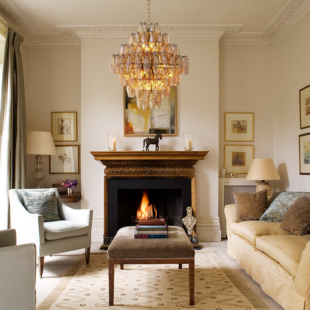 Merry Smoke Glass Large Chandelier