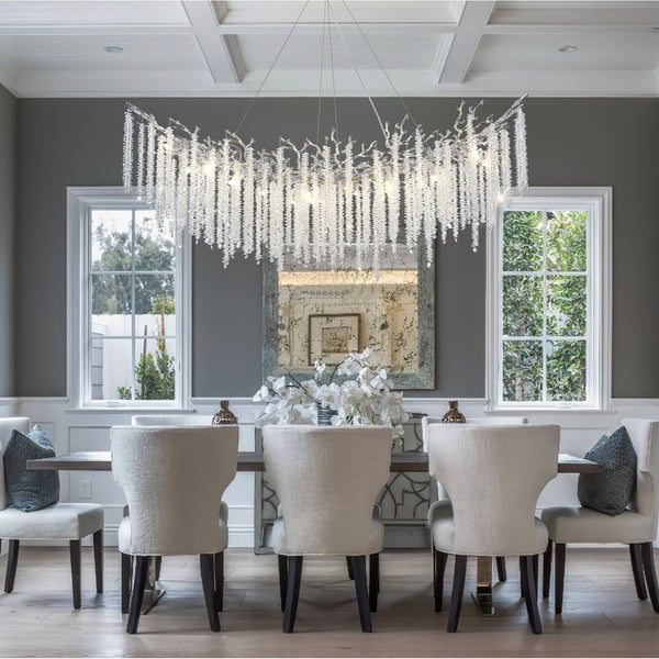 Snow Tree Branches Linear Chandelier for All Rooms 55''