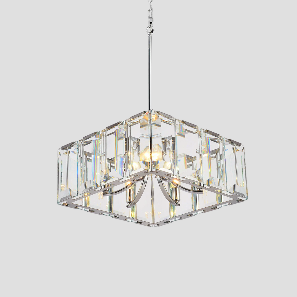 Kiko Crystal Square Chandelier 24"