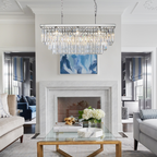 1920s Olion 3-Tier Crystal Rectangular Chandelier