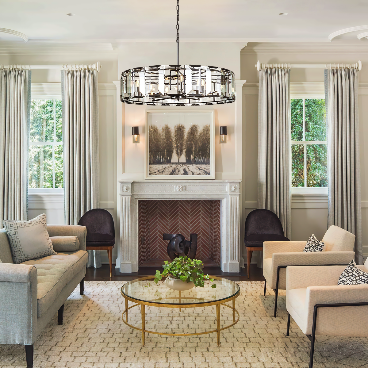 Kiko Crystal Round Chandelier 24"