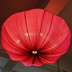 Silk Over Metal Living Room Chandelier -kimoylights