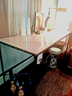 Thaddeus Rectangle Marble Desk
