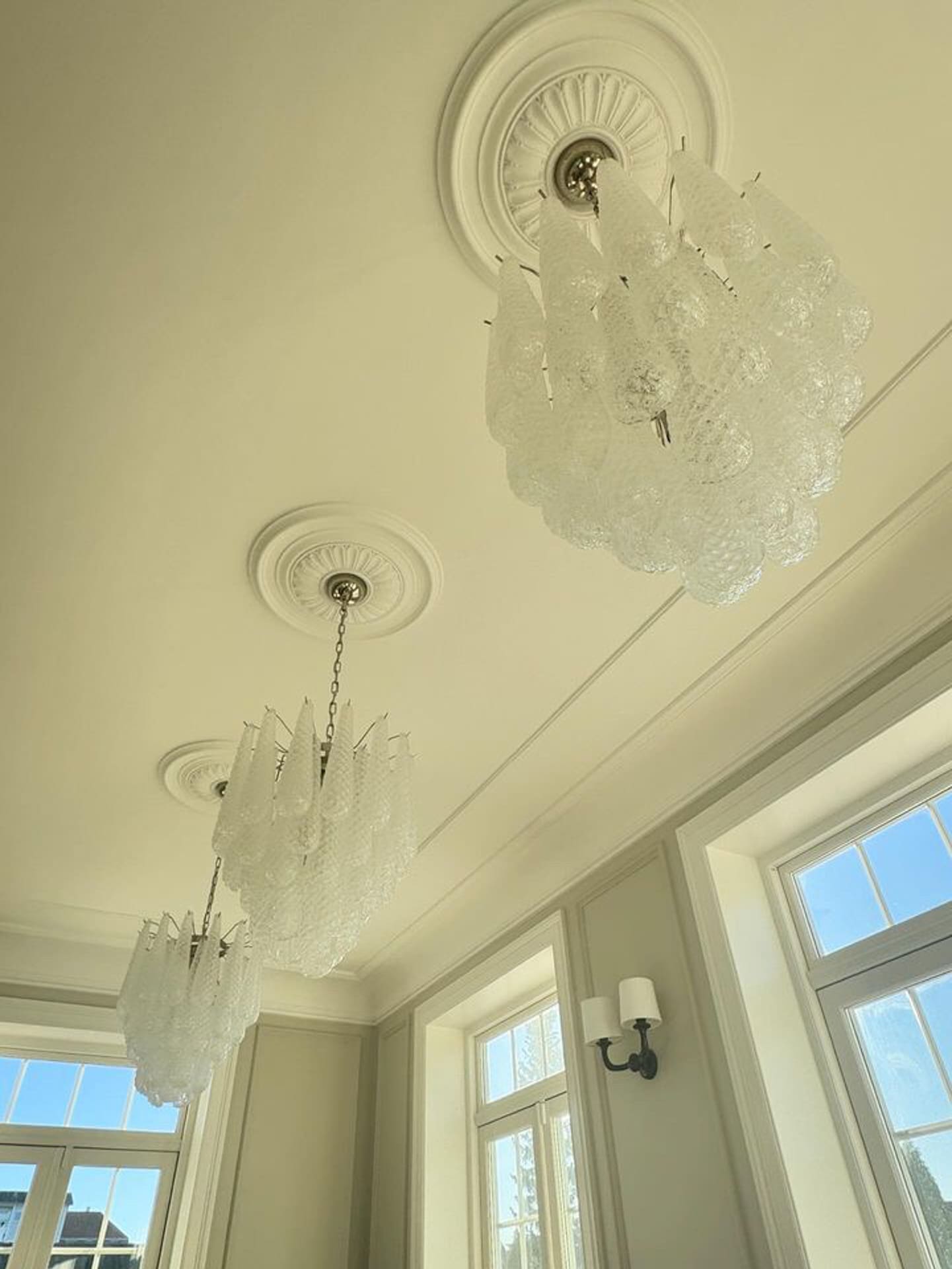 Murano Chandelier 41 Drops Transparent