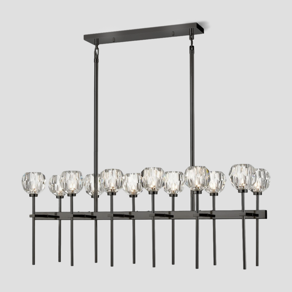 Kelly Clear Glass Linear Chandelier