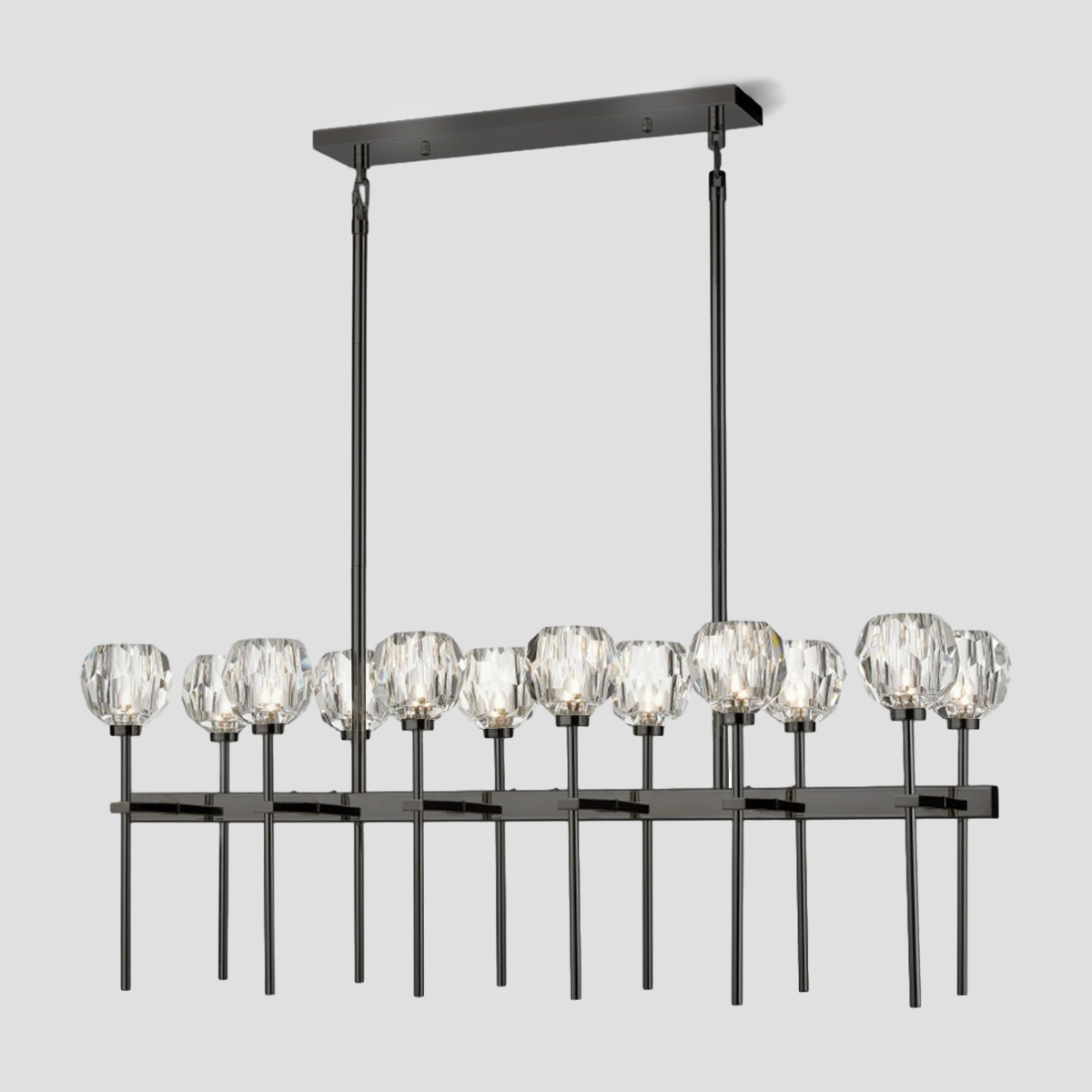 Kelly Clear Glass Linear Chandelier
