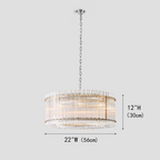 Mara Round Ribbed Glass Chandelier