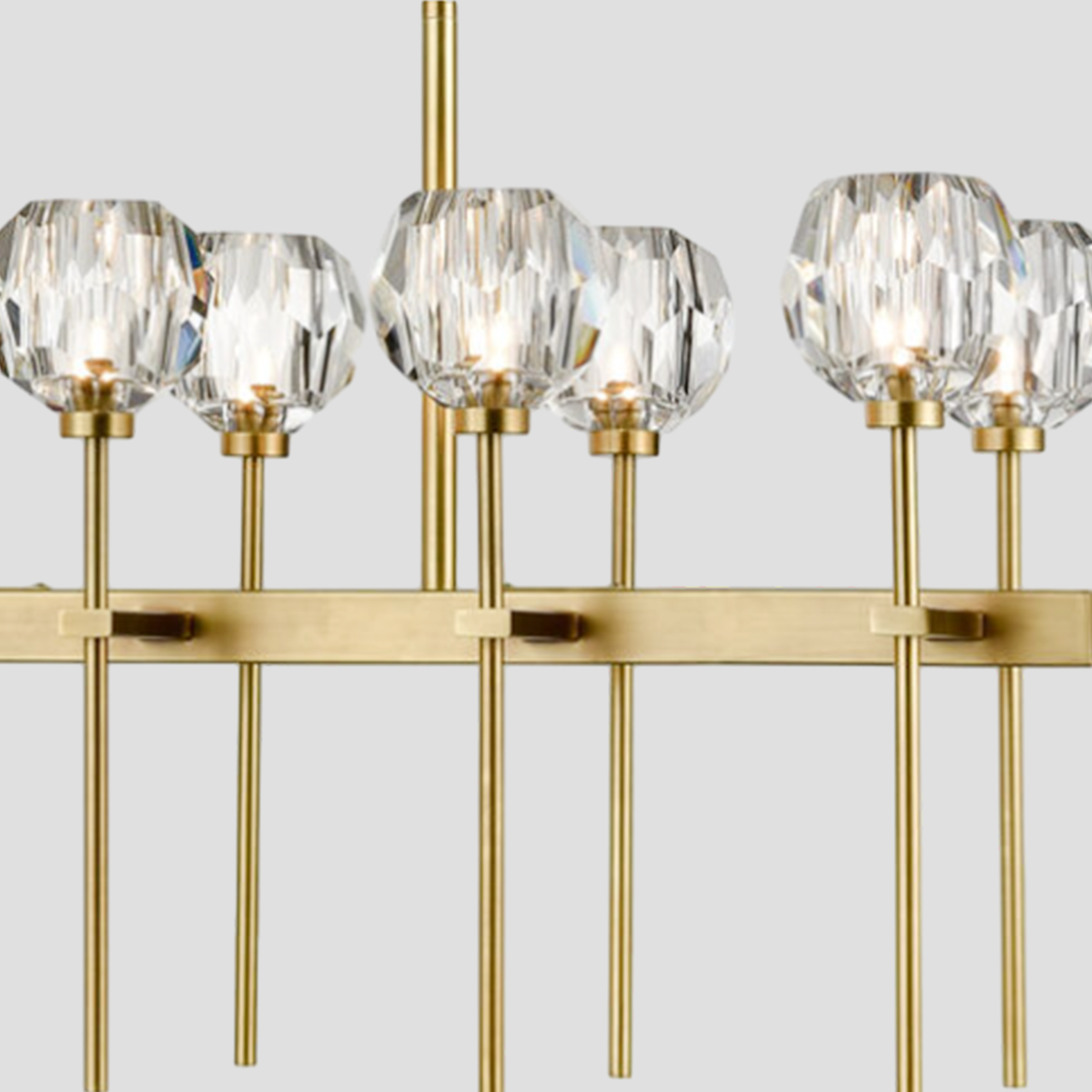 Kelly Clear Glass Linear Chandelier