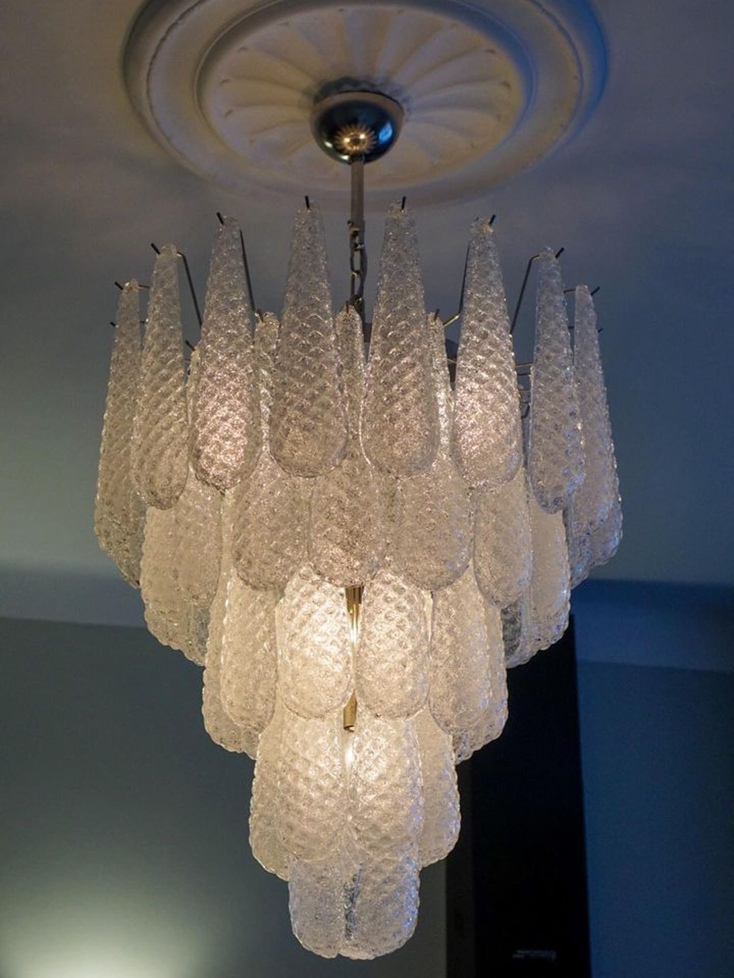 Murano Chandelier 52 Drops Transparent