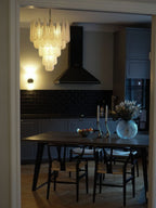 Murano Chandelier 52 Drops Amber