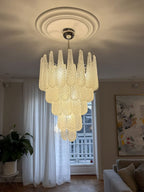 Murano Chandelier 52 Drops Transparent