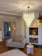 Murano Chandelier 52 Drops Transparent