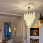 Murano Chandelier 52 Drops Transparent