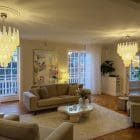 Murano Chandelier 52 Drops Transparent