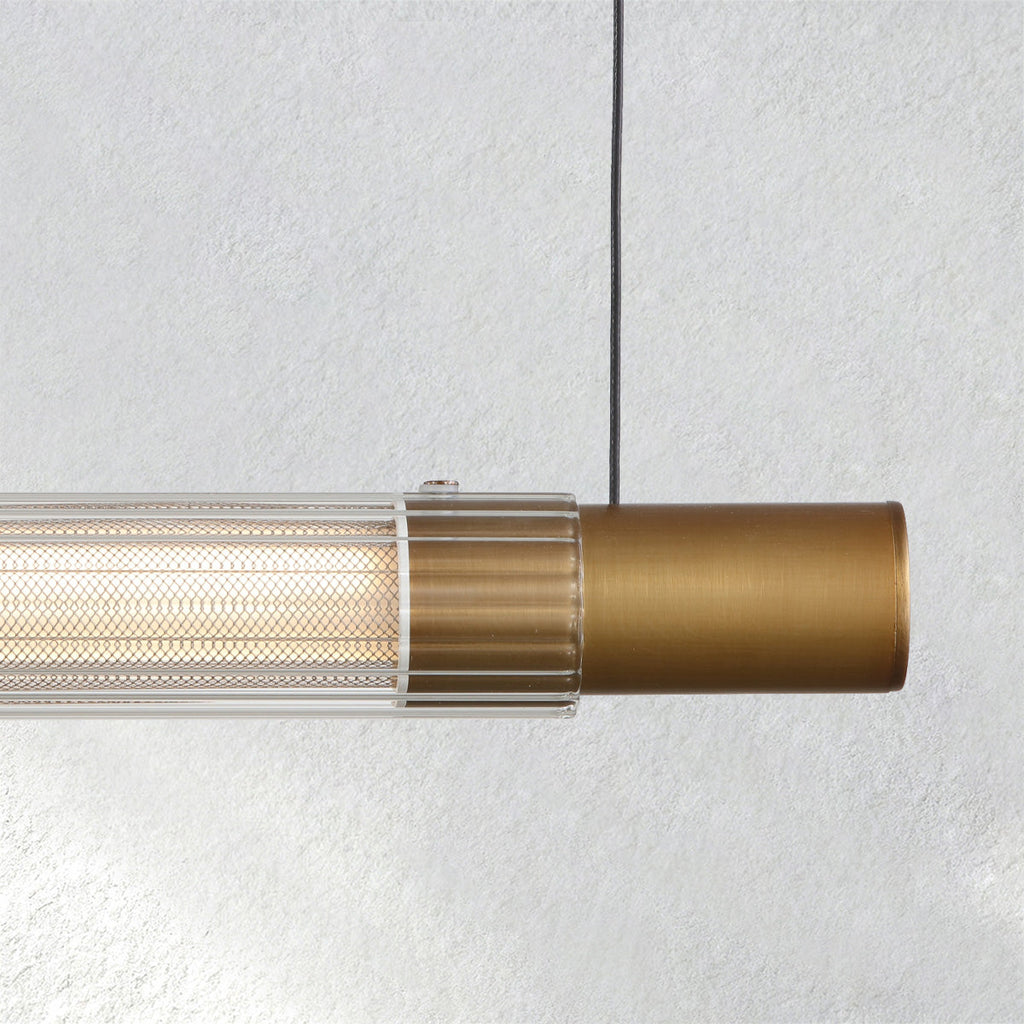 Everglow Ribbed Glass Linear Chandelier