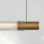 Everglow Ribbed Glass Linear Chandelier