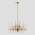 Brous Crystal Round Chandelier