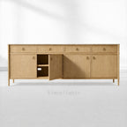 Fraboutiq Marble 4-door Sideboard with Drawers