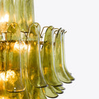 Green Petalo Murano Chandelier