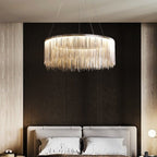 Alisa Luxury Round Chain Tassel Chandelier - kimoylights
