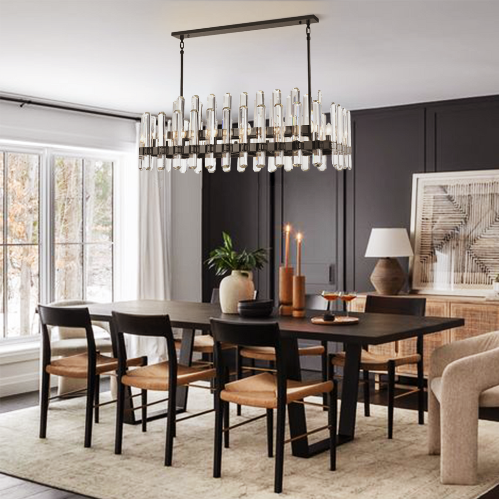 Brous Crystal Linear Chandelier