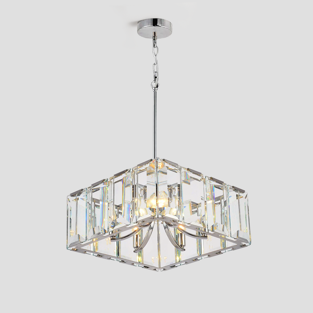 Kiko Crystal Square Chandelier 24"