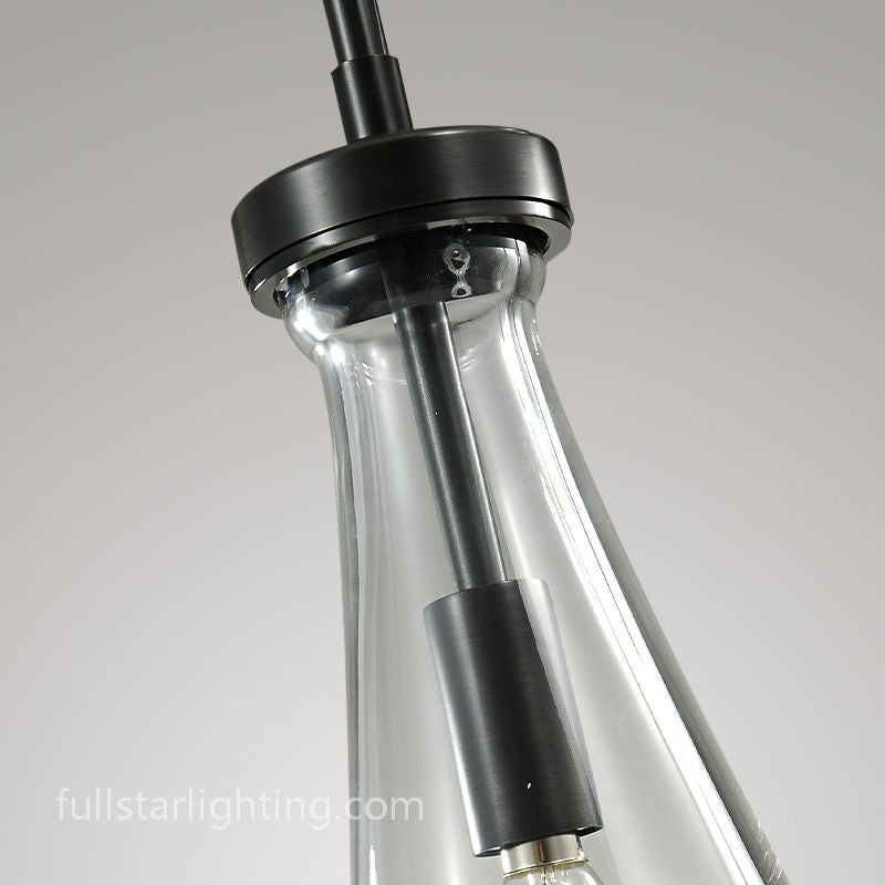 Raindrops 3-Light Rod Round Chandelier
