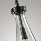 Raindrops 3-Light Rod Round Chandelier