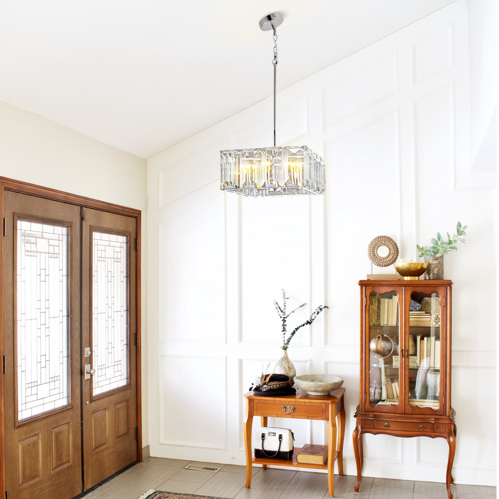 Kiko Crystal Square Chandelier 24"