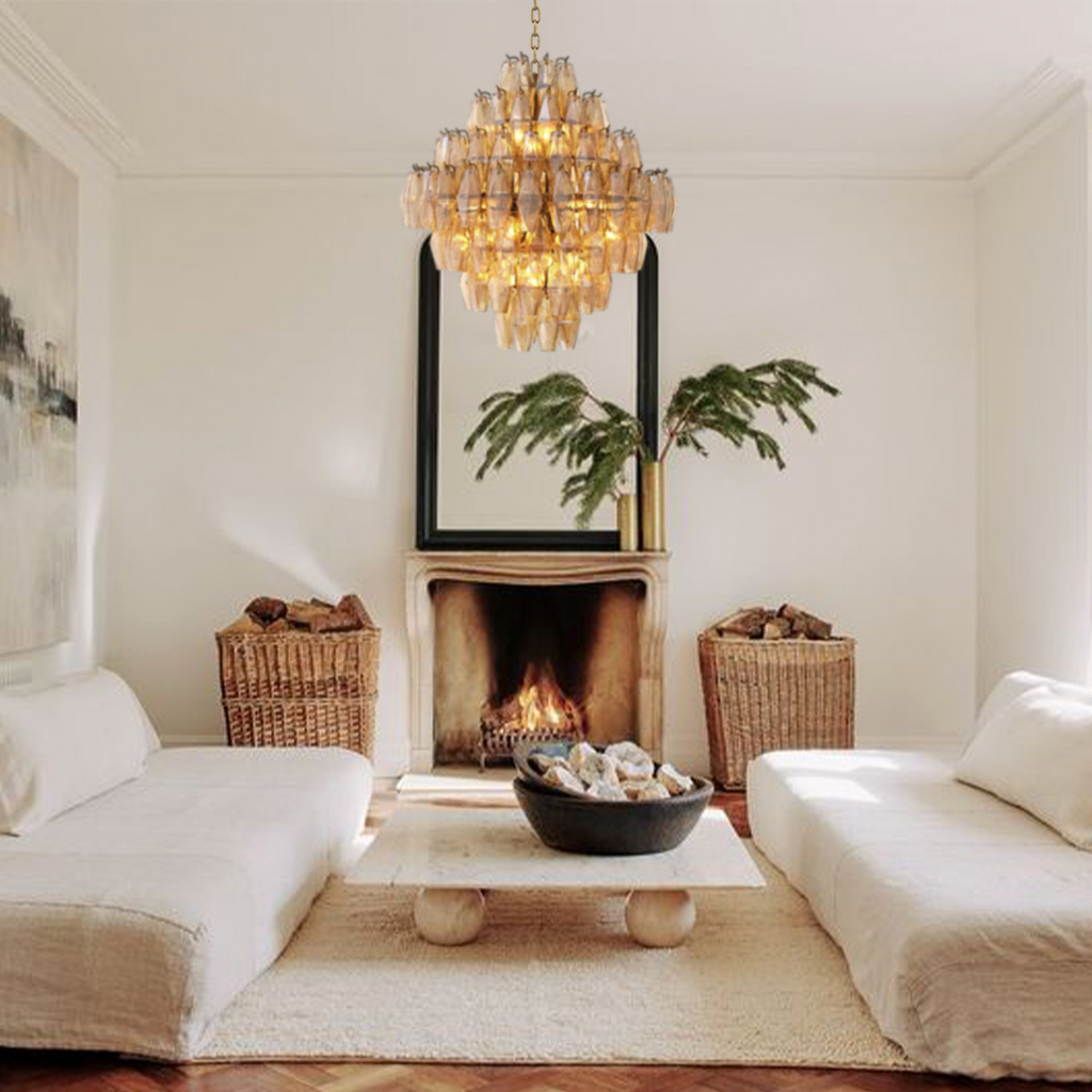 Merry Smoke Glass Large Chandelier
