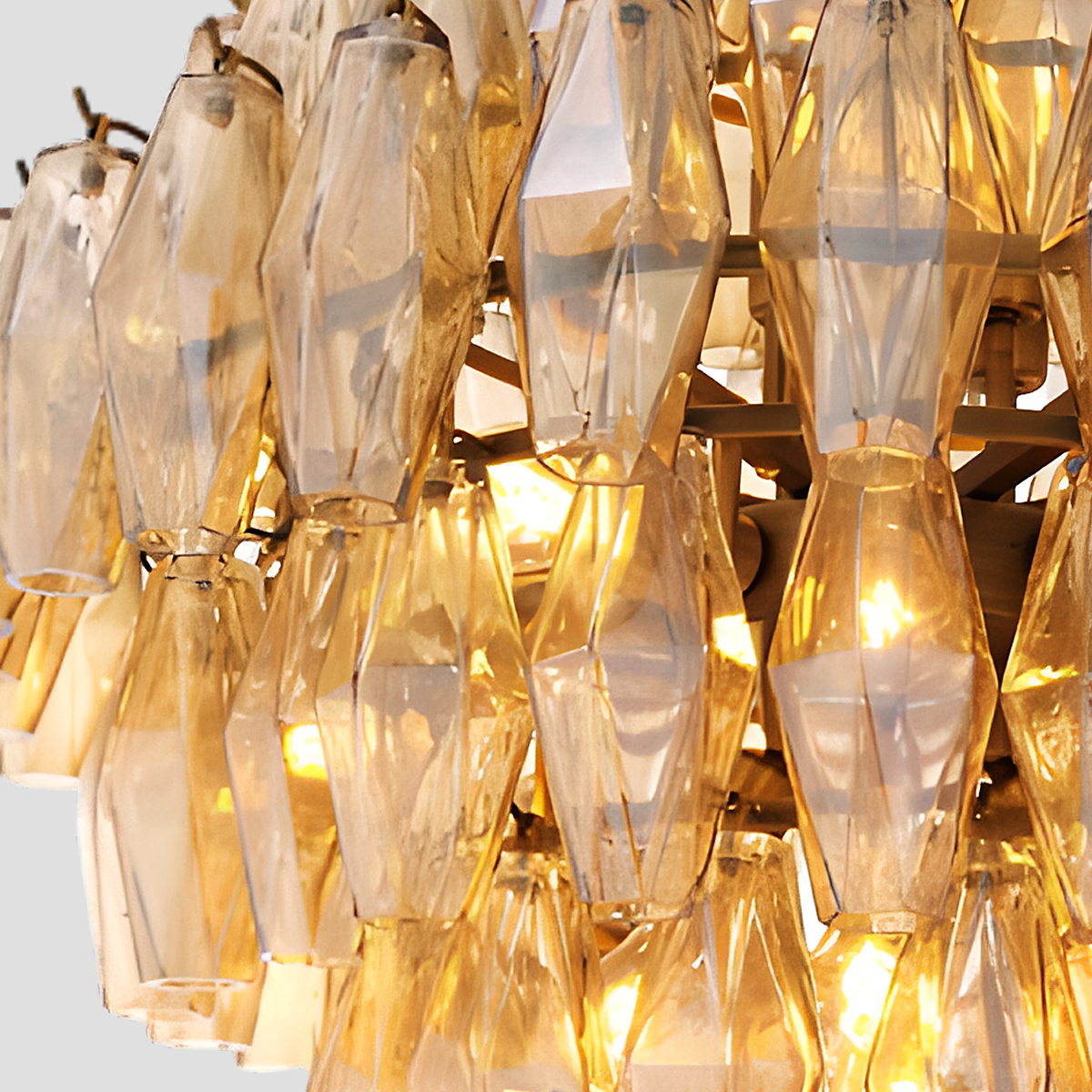 Merry Smoke Glass Large Chandelier