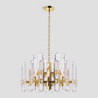 Brous Crystal Round Chandelier