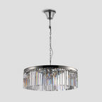 1920s Olion 1-Tier Crystal Round Chandelier