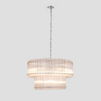 Mara Round Ribbed Glass Chandelier