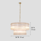 Mara Round Ribbed Glass Chandelier