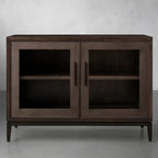 Malone Two Door Cabinet with Glass Doors