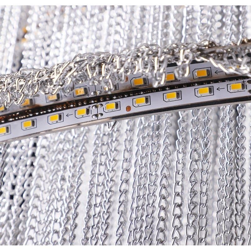 Alisa Luxury Aluminum Chain Tassel Ring Multilayer Chandelier  - kimoylights