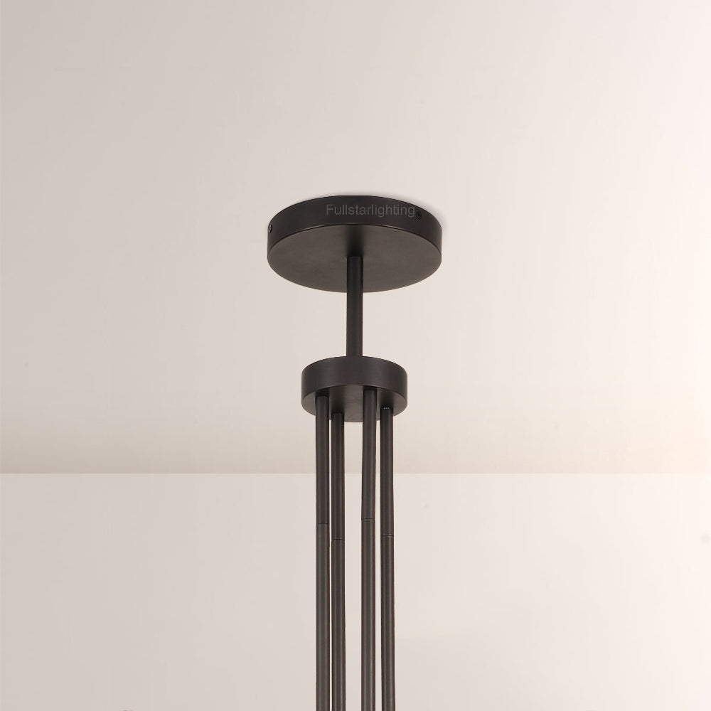 Cannele Glass Round Chandelier 36''