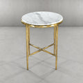 Thaddeus Marble Round Side Table 18"D