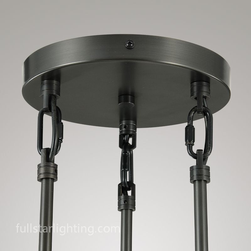 Raindrops 3-Light Rod Round Chandelier
