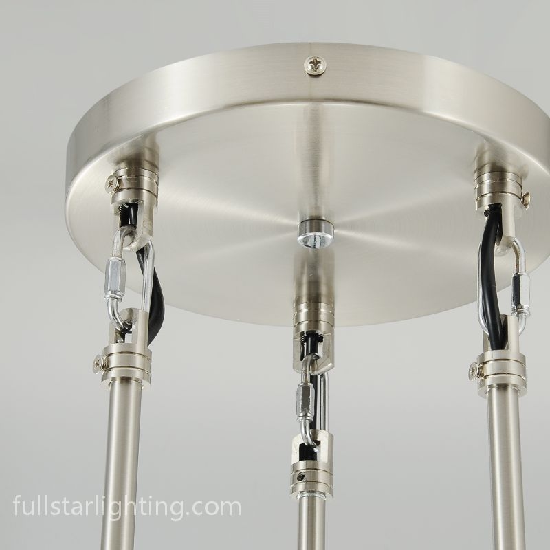 Raindrops 3-Light Rod Round Chandelier