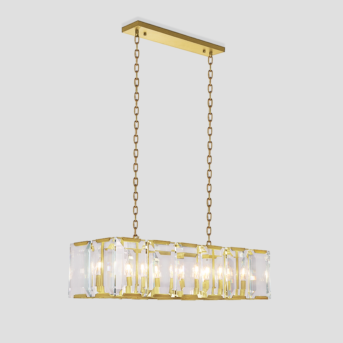 Kiko Crystal Rectangular Chandelier