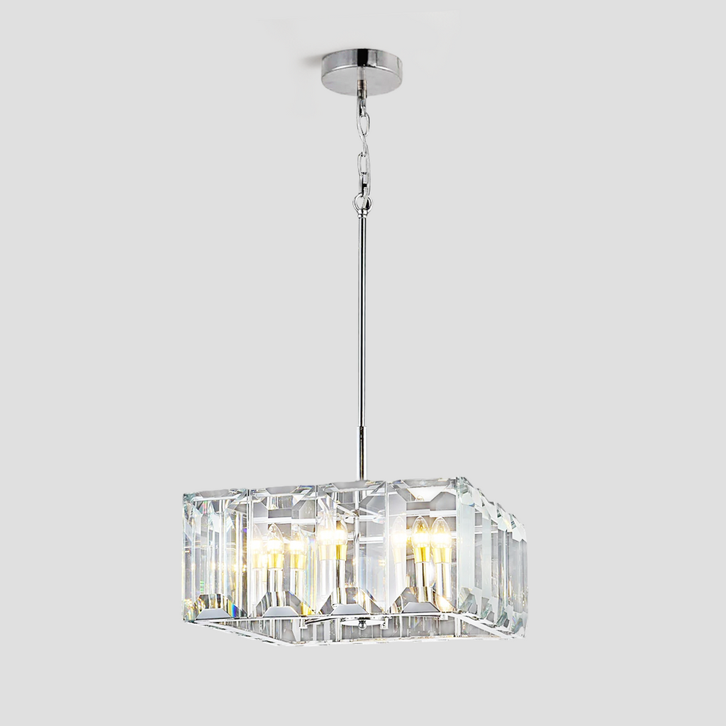 Kiko Crystal Square Chandelier 24"