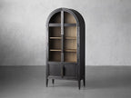 Hattie Glass-Door Oak Cabinet | Modern Farmhouse Design