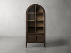 Hattie Glass-Door Oak Cabinet | Modern Farmhouse Design