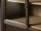 Hattie Glass-Door Oak Cabinet | Modern Farmhouse Design