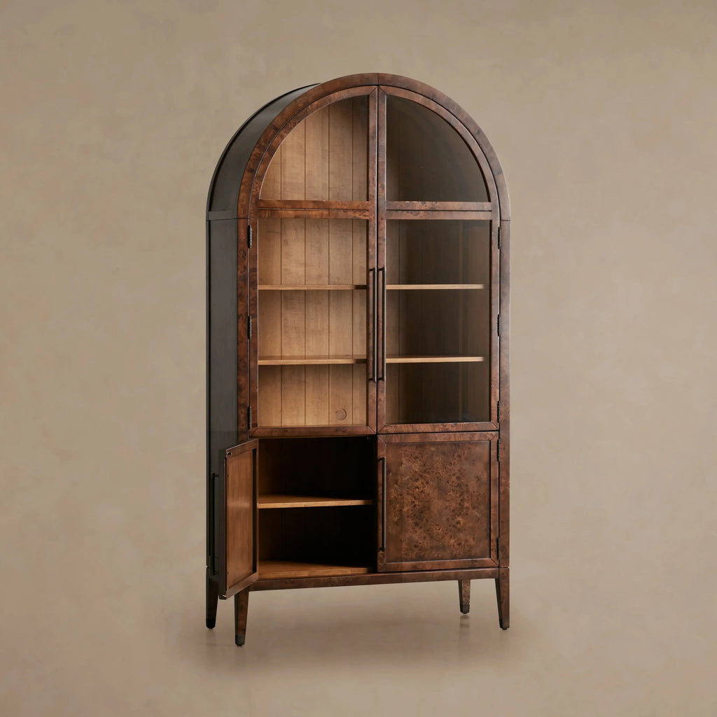 Hattie Burl Glass Cabinet