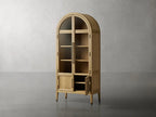 Hattie Glass-Door Oak Cabinet | Modern Farmhouse Design